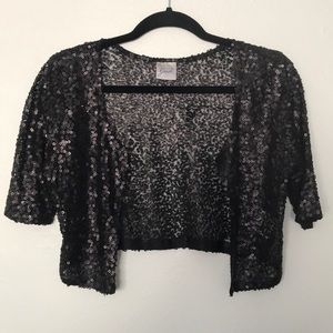 Sequin shrug